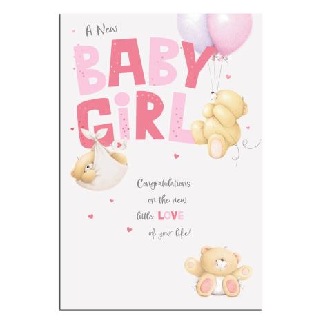 New Baby Girl Forever Friends Card